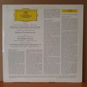 MOZART: EINE KLEINE NACHTMUSIK G-DUR KV 525 / BEETHOVEN: EGMONT-OUVERTURE OP.84 / SMETANA: DIE MOLDAU [VLTAVA] / LISZT: LES PRELUDES [SINFONISCHE DICHTUNG NR.3] / BERLINER PHILHARMONIKER, FERENC FRICSAY - LP 2.EL PLAK