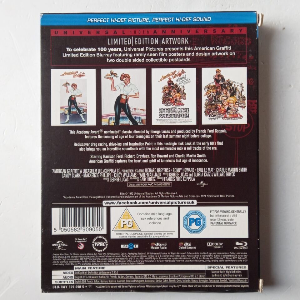 AMERICAN GRAFFITI / LIMITED EDITION ARTWORK - GEORGE LUCAS - BLU-RAY 2.EL