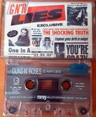 GUNS 'N' ROSES - G N 'R LIES (1992) MMY CASSETTE MADE IN TURKEY ''USED''