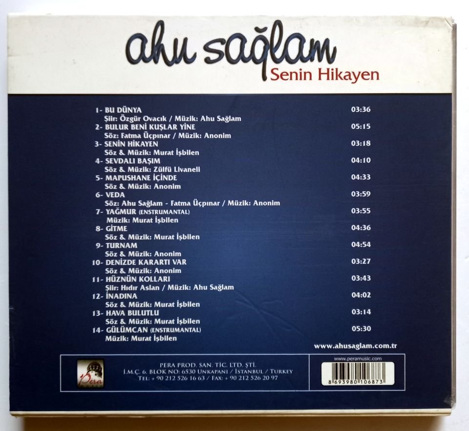 AHU SAĞLAM - SENİN HİKAYEN (2011) - CD SIFIR