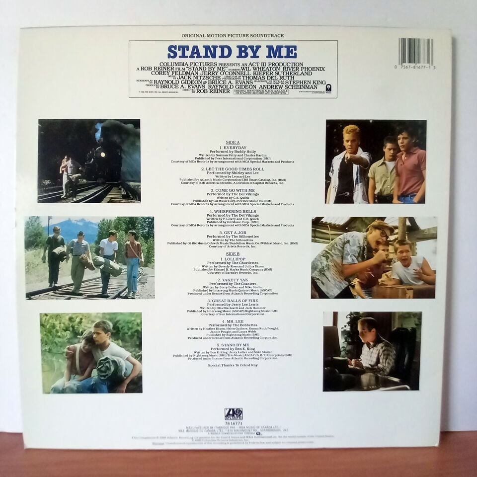 VARIOUS – STAND BY ME ORIGINAL MOTION PICTURE SOUNDTRACK / BUDDY HOLLY, THE DEL VIKINGS, BEN E. KING, THE COASTERS, THE CHORDETTES (1986) - LP 2.EL PLAK