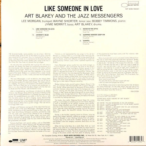 ART BLAKEY AND THE JAZZ MESSENGERS - LIKE SOMEONE IN LOVE (1967) - LP 180GR 2025 EDITION BLUE NOTE CLASSIC VINYL SERIES SIFIR PLAK