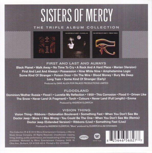 SISTERS OF MERCY – THE TRIPLE ALBUM COLLECTION (2012) - 3CD BOX SET AMBALAJINDA SIFIR