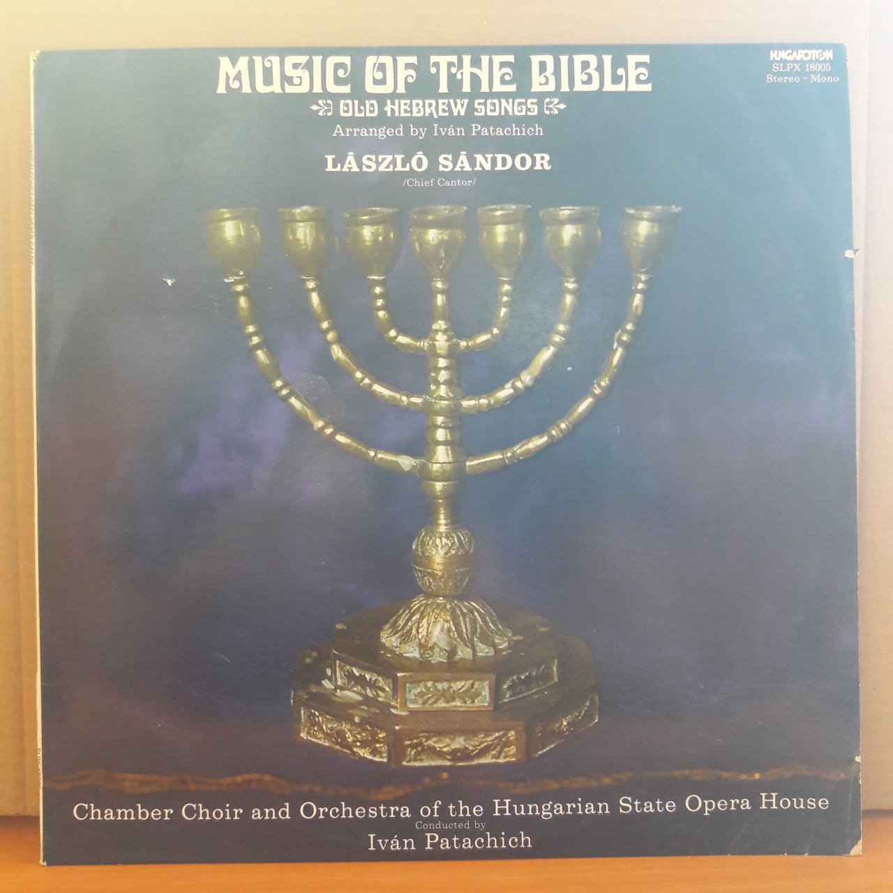 MUSIC OF THE BIBLE OLD HEBREW SONGS LASZLO SANDOR - LP 2.EL PLAK