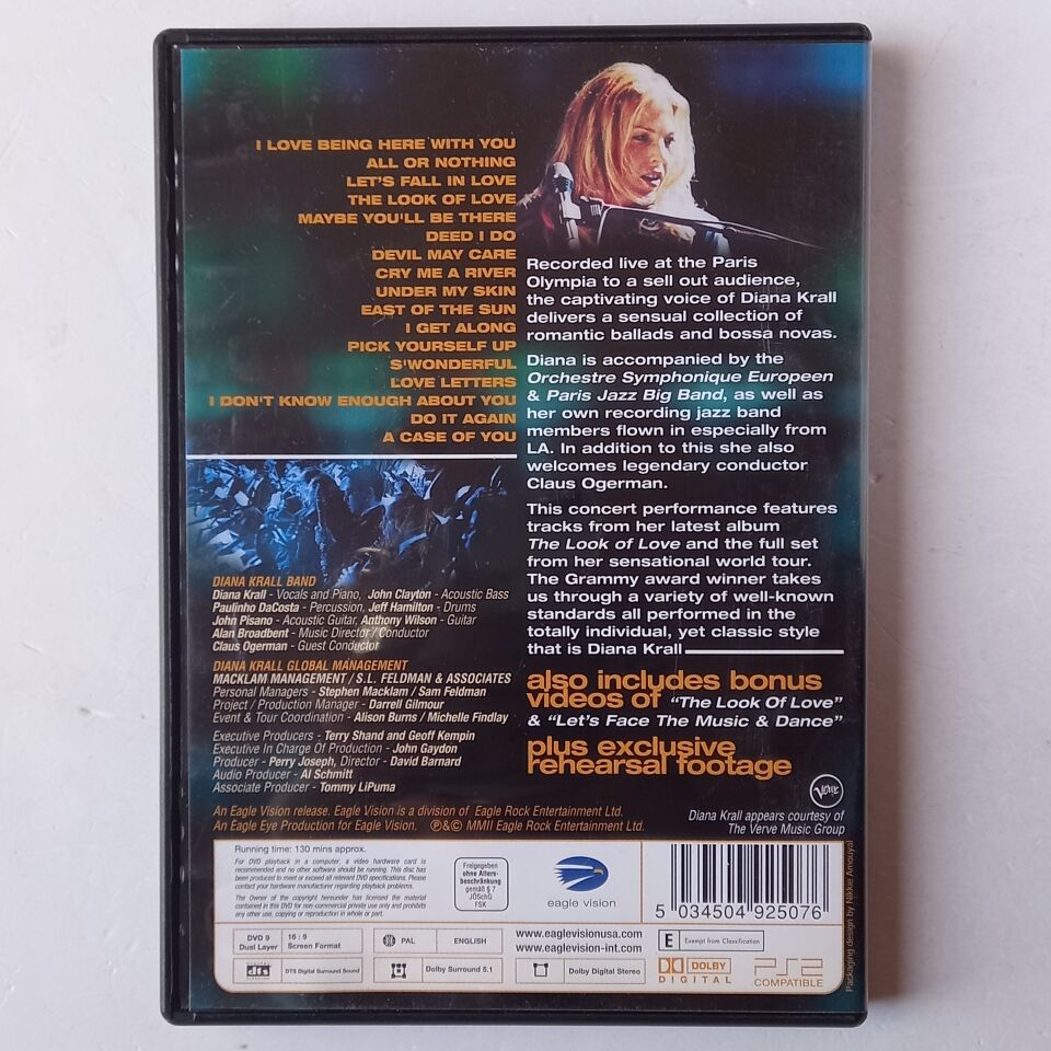 DIANA KRALL - LIVE IN PARIS - DVD 2.EL