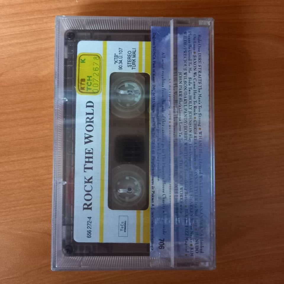 ROCK THE WORLD /  DIRE STRAITS, WHAM!, BANARAMA SAXON, CHRIS REA, RINGO STARR (1990) - KASET AMBALAJINDA SIFIR