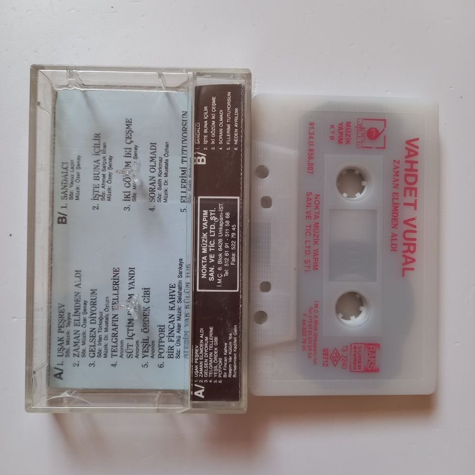 VAHDET VURAL - ZAMAN ELİMDEN ALDI / SANDALCI (1991) - KASET 2.EL