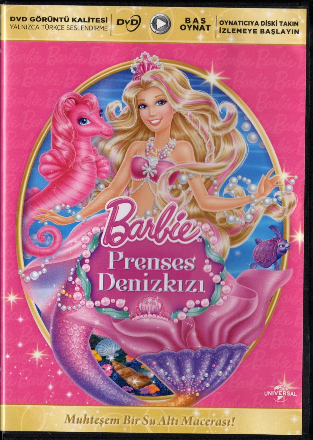 BARBIE PRENSES DENİZKIZI - ANİMASYON - BAS OYNAT DVD 2.EL