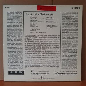 ARTUR RUBINSTEIN / A FRENCH PROGRAM / RAVEL, POULENC, FAURE, CHABRIER - LP 2.EL PLAK