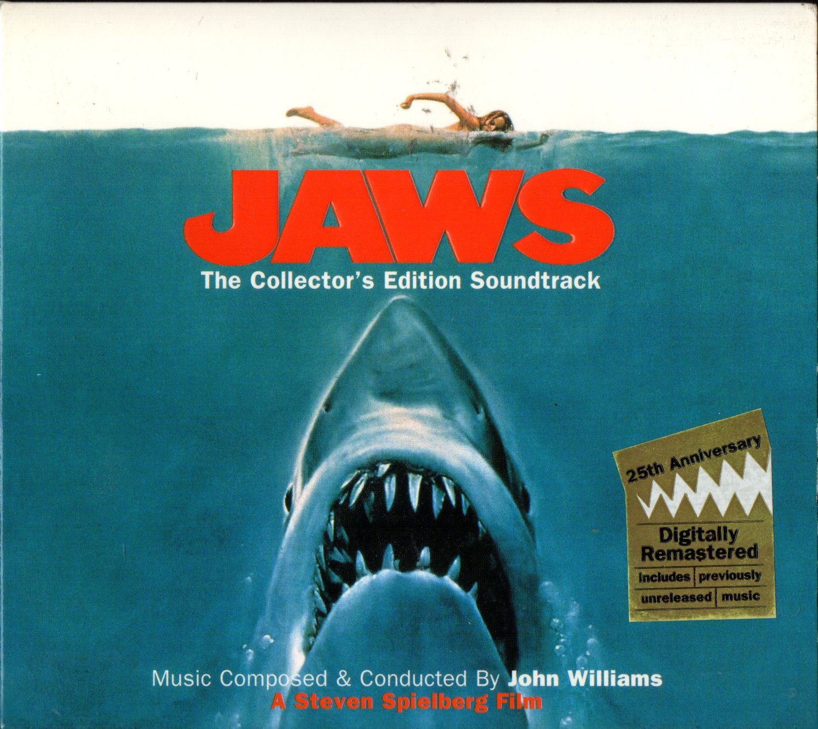JOHN WILLIAMS ‎– JAWS - THE COLLECTOR'S EDITION SOUNDTRACK (1975) 25TH ANNIVERSARY REMASTER CD DIGIPAK 2.EL