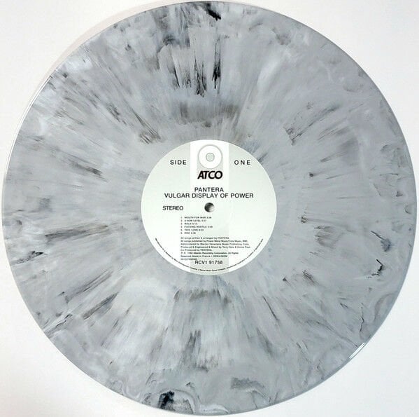 PANTERA - VULGAR DISPLAY OF POWER (1992) - LP 2021 REISSUE LIMITED EDITION WHITE & TRUE METAL GRAY MARBLED VINYL SIFIR PLAK