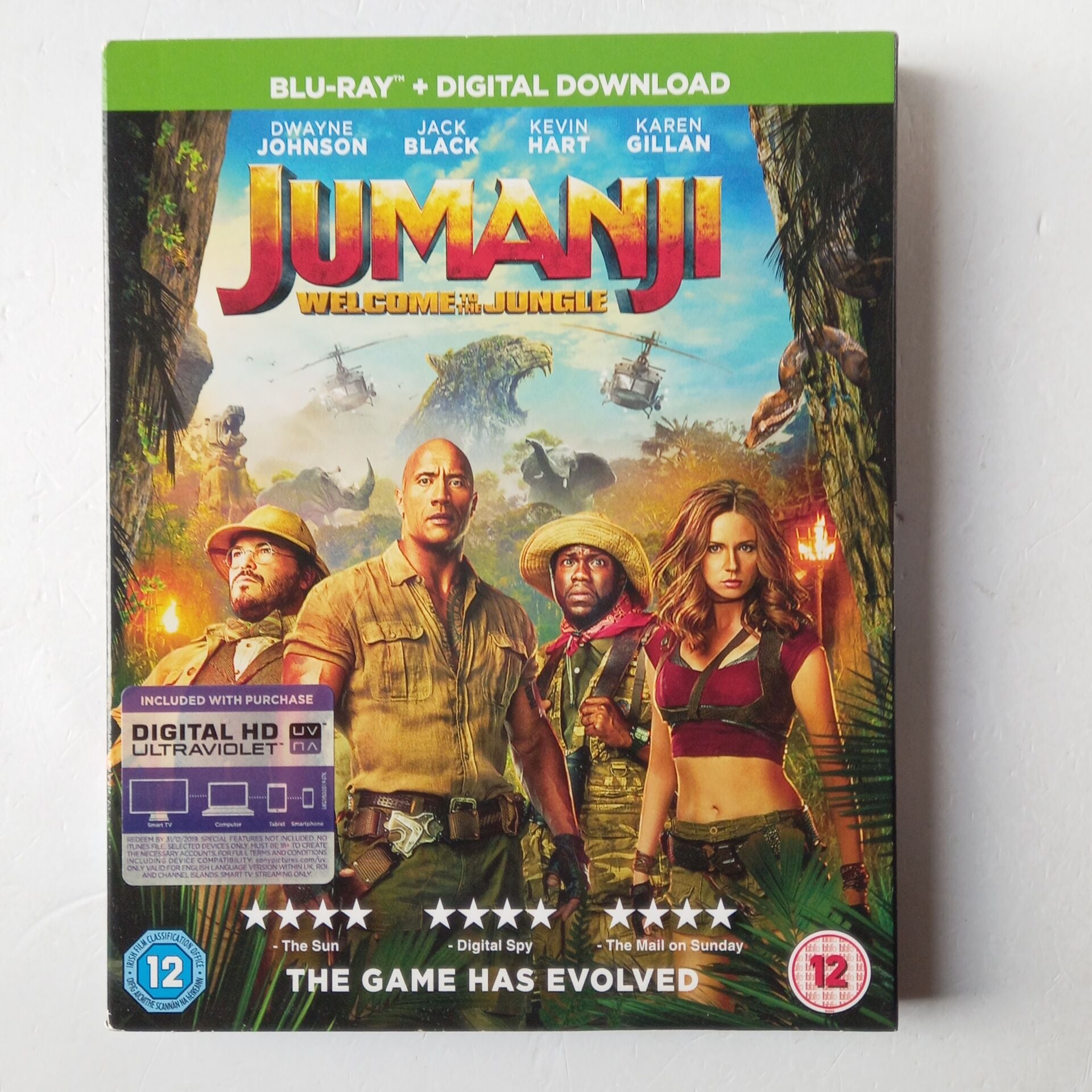 JUMANJI: WELCOME TO THE JUNGLE - DWAYNE JOHSNON, JACK BLACK, KEVIN HART - BLU-RAY 2.EL
