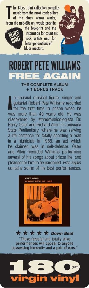 ROBERT PETE WILLIAMS - FREE AGAIN (1961) - LP 180GR 2023 EDITION SIFIR PLAK