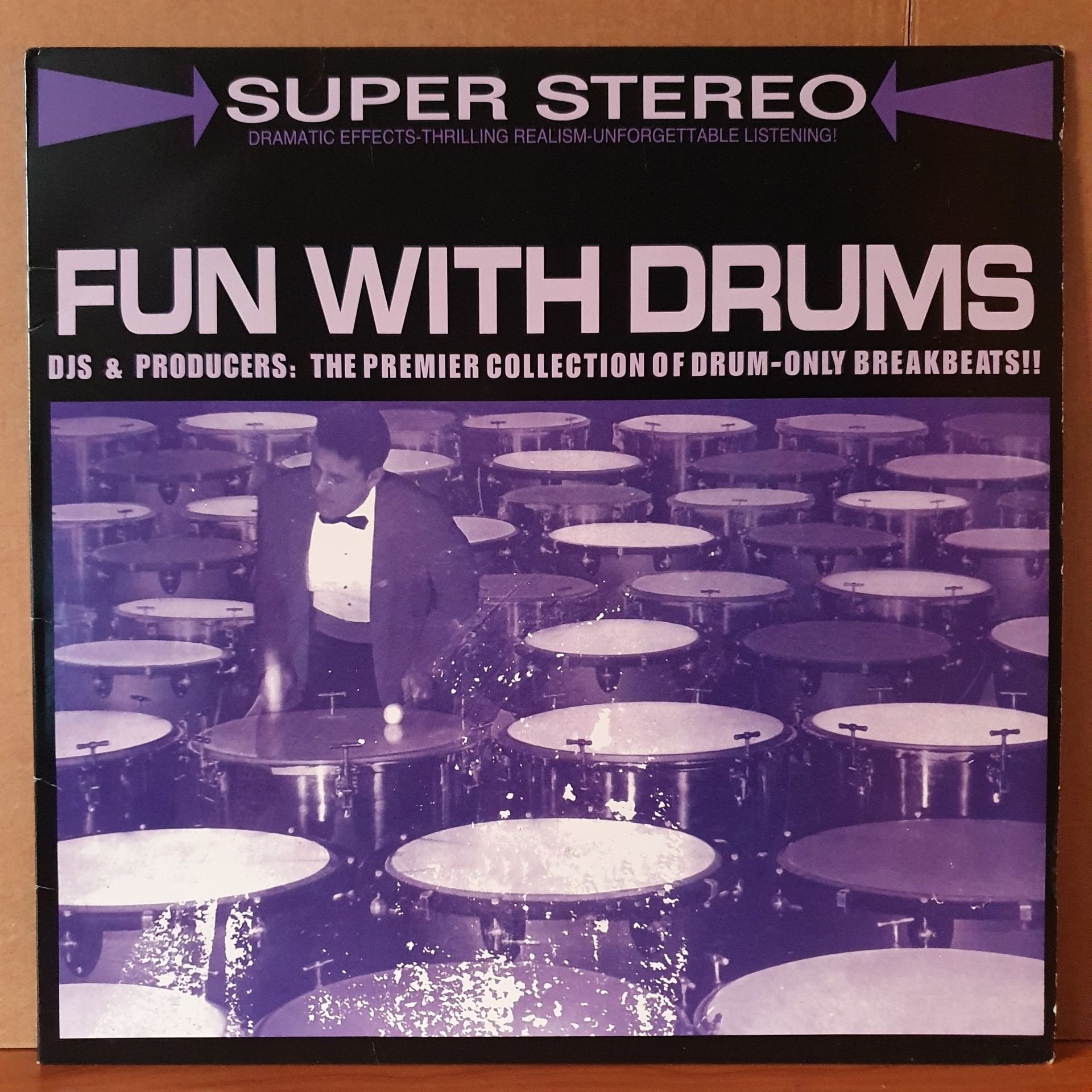 FUN WITH DRUMS / THE PREMIER COLLECTION OF DRUM-ONLY BREAKBEATS COMPILED BY JAY SWIFT (1996) - LP 2.EL PLAK