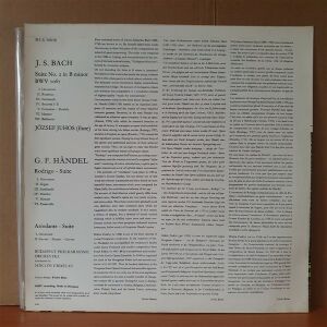 J.S. BACH: SUITE NO.2 IN B MINOR BWV.1067 / G.F. HANDEL: RODRIGO AND ARIODANTE SUITES / JOZSEF JUHOS / BUDAPEST PHILHARMONIC ORCHESTRA, MIKLOS ERDELYI - LP 2.EL PLAK