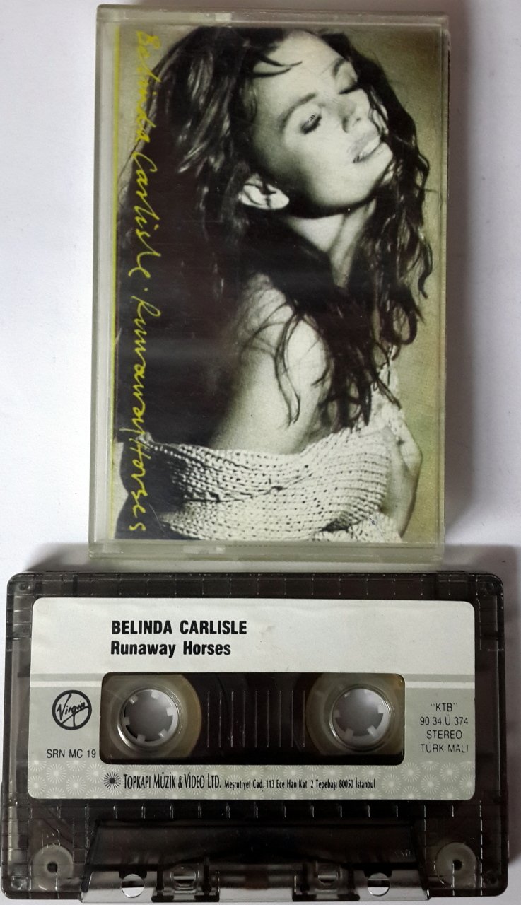 BELINDA CARLISLE - RUNAWAY HORSES (1990) TOPKAPI CASSETTE MADE IN TURKEY ''USED''