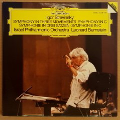 STRAVINSKY - SYMP IN C / SYMP IN THREE MOVEMENTS / BERNSTEIN (1985) - LP DEUTSCHE GRAMMOPHON 2.EL PLAK