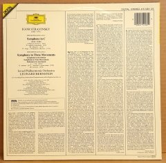 STRAVINSKY - SYMP IN C / SYMP IN THREE MOVEMENTS / BERNSTEIN (1985) - LP DEUTSCHE GRAMMOPHON 2.EL PLAK