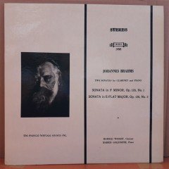 BRAHMS: TWO SONATAS FOR CLARINET AND PIANO, HAROLD WRIGHT & HARRIS GOLDSMITH - PLAK 2.EL