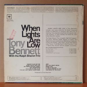 TONY BENNETT WITH THE RALPH SHARON TRIO - WHEN THE LIGHTS ARE LOW - LOVE STORY (1964) - LP 2.EL PLAK