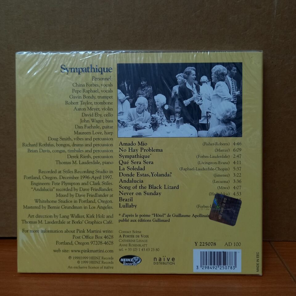 PINK MARTINI - SYMPATHIQUE (1997) - CD SIFIR