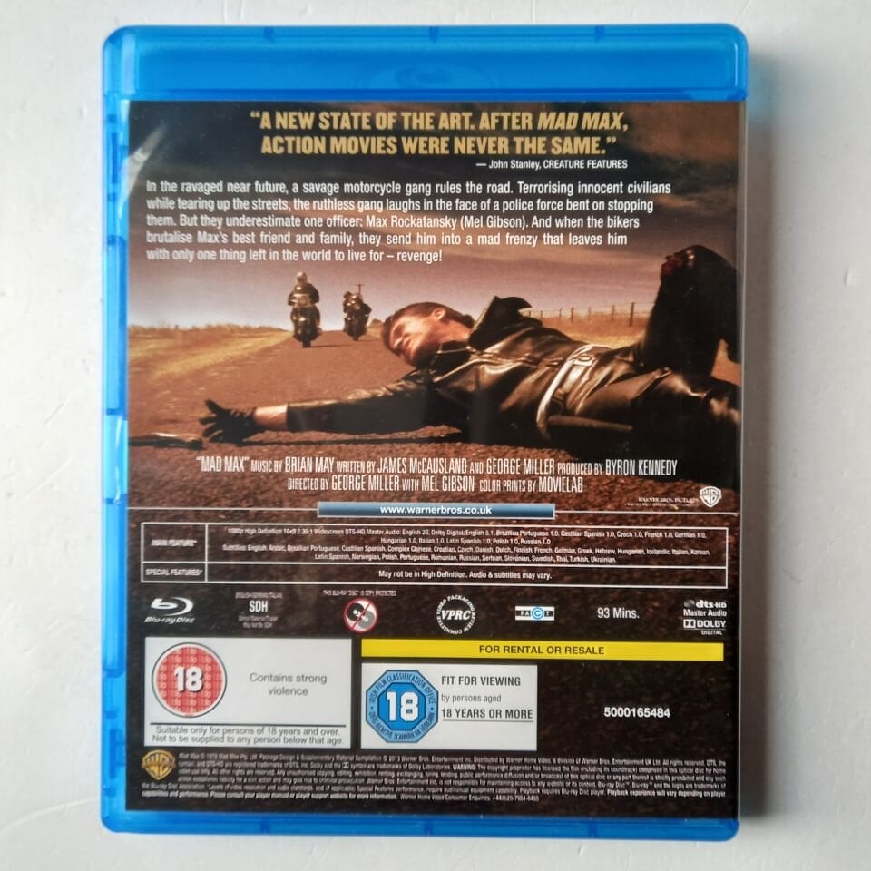 MAD MAX - MEL GIBSON - BLU-RAY 2.EL