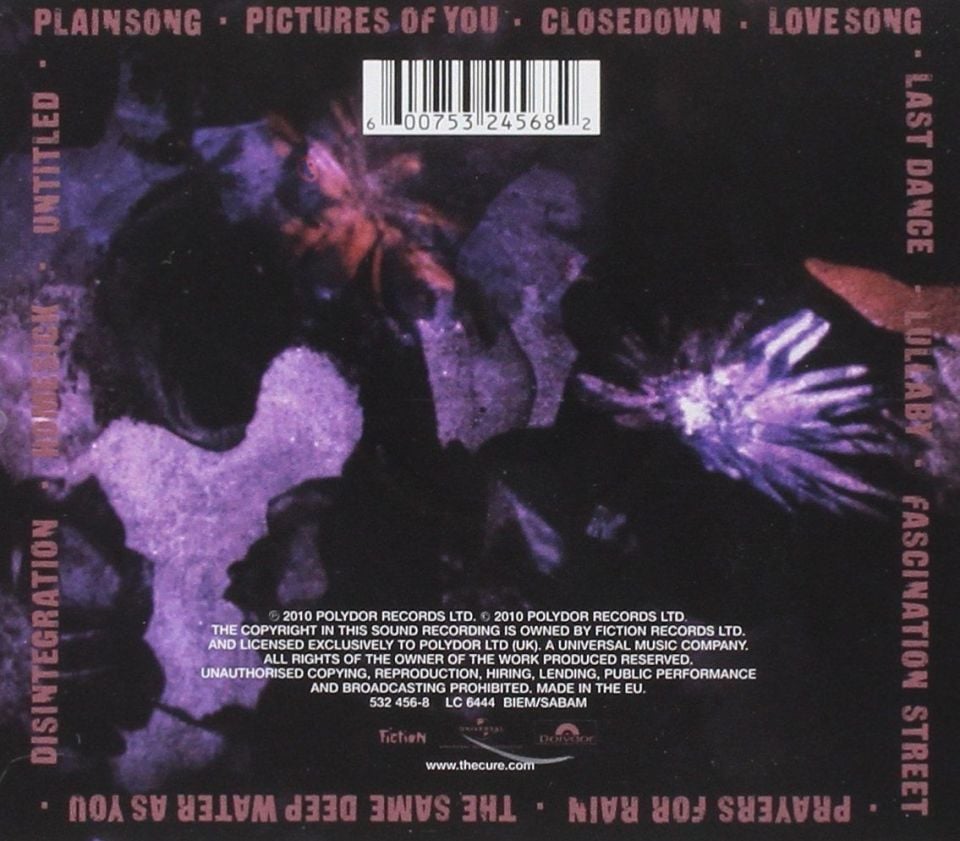 THE CURE - DISINTEGRATION (1989) - CD 2010 REISSUE JEWEL CASE SIFIR