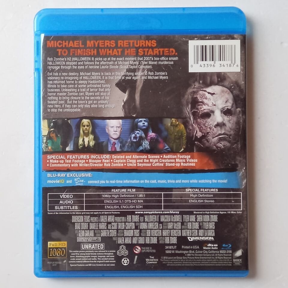 HALLOWEEN II - ROB ZOMBIE, SHERI MOON ZOMBIE, CHASE WRIGHT VANEK - BLU-RAY 2.EL