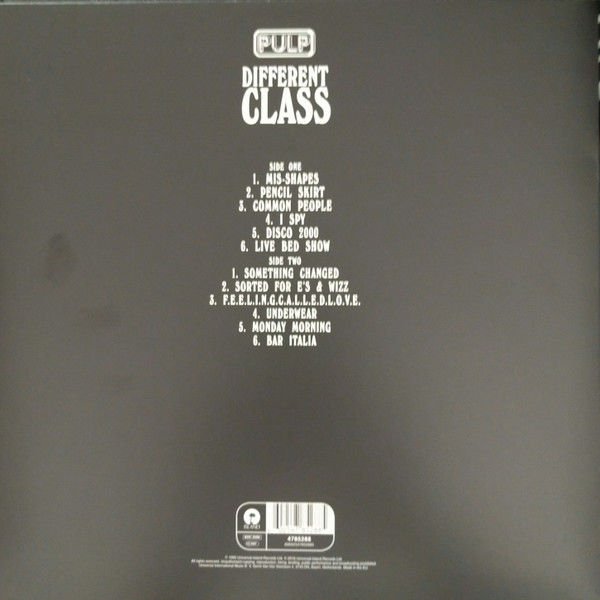 PULP - DIFFERENT CLASS (1995) - LP 2016 EDITION SIFIR PLAK