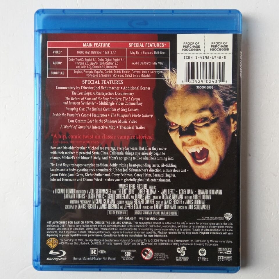 THE LOST BOYS - COREY FOLDMAN, JAMI GERTZ, COREY HAIM - BLU-RAY 2.EL