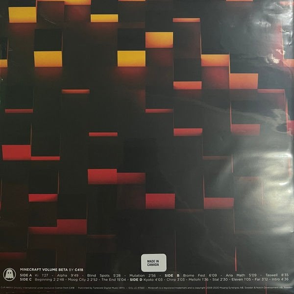 C418 - MINECRAFT VOLUME BETA (2013) GAME SOUNDTRACK - 2LP 2024 RED & YELLOW FIRE SPLATTER EDITION SIFIR PLAK