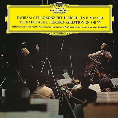 DVOŘÁK: CONCERTO FOR VIOLONCELLO / TCHAIKOVSKY ROCOCO THEME FOR VIOLONCELLO (1969) ROSTROPOVICH KARAJAN LP 2017 180GR SIFIR