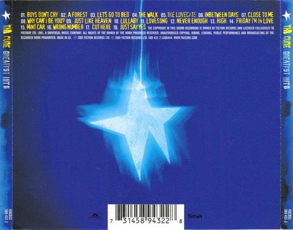 THE CURE – GREATEST HITS (2001) - CD JEWEL CASE SIFIR