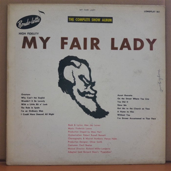 MY FAIR LADY - THE COMPLETE SHOW ALBUM - LP 2.EL PLAK