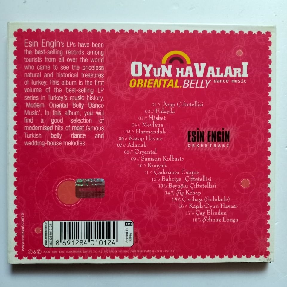 ESİN ENGİN ORKESTRASI – OYUN HAVALARI / ORIENTAL BELLY DANCE MUSIC - (2006) CD 2.EL