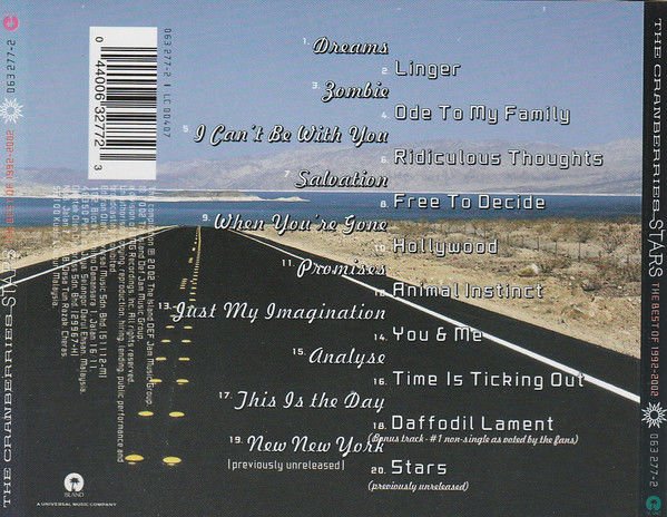 THE CRANBERRIES – STARS: THE BEST OF 1992-2002 (2002) - CD JEWEL CASE SIFIR