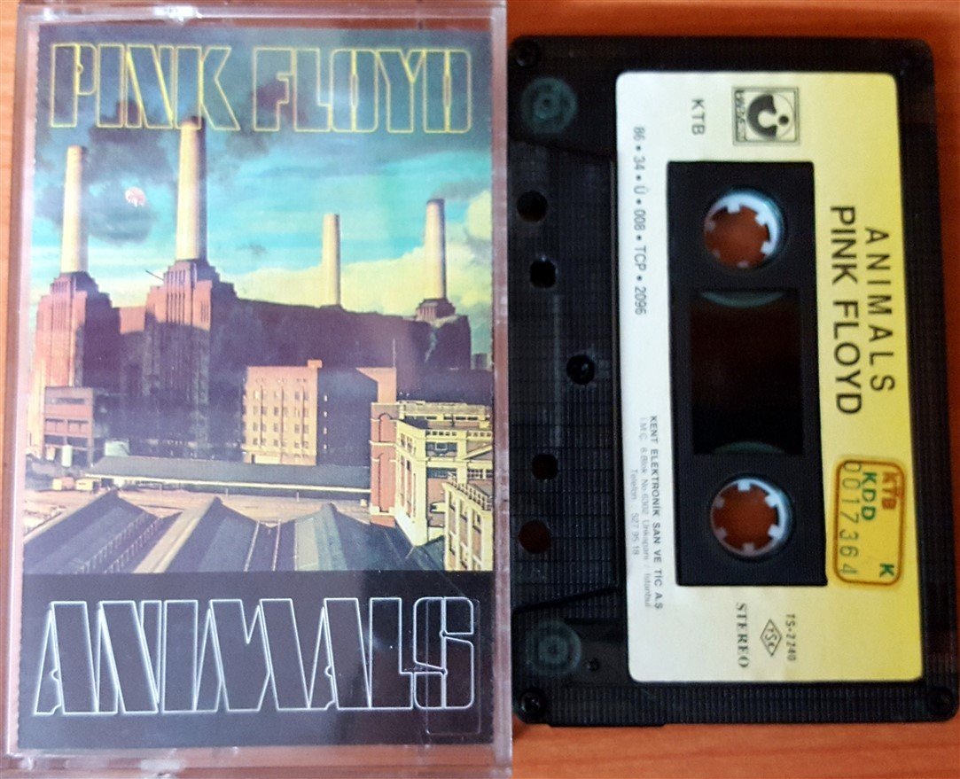 PINK FLOYD - ANIMALS (1986) KENT CASSETTE MADE IN TURKEY ''USED'' PAPER LABEL