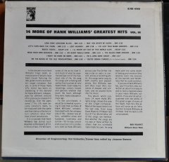 HANK WILLIAMS - 14 MORE OF HANK WILLIAMS' GREATEST HITS - VOL.III - 2.EL PLAK