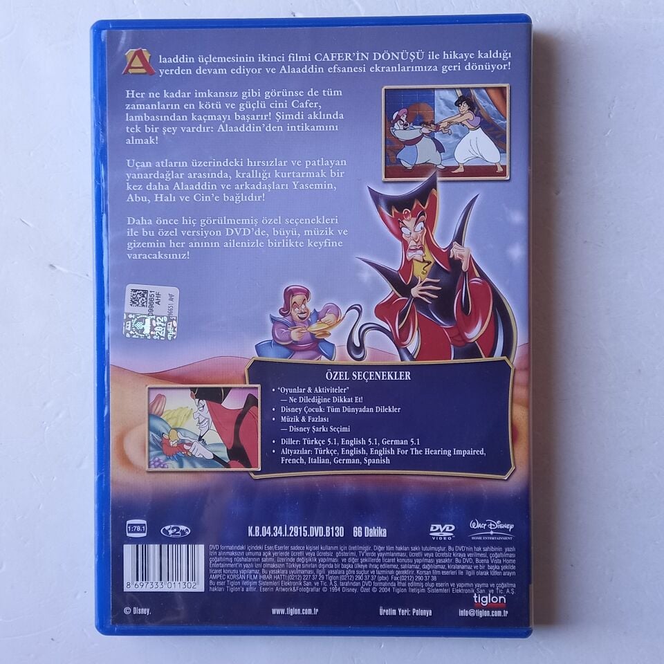 ALAADDİN: CAFER'İN DÖNÜŞÜ / ÖZEL VERSİYON - DVD 2.EL