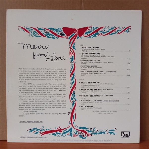 LENA HORNE – MERRY FROM LENA (1980) - LP 2.EL PLAK