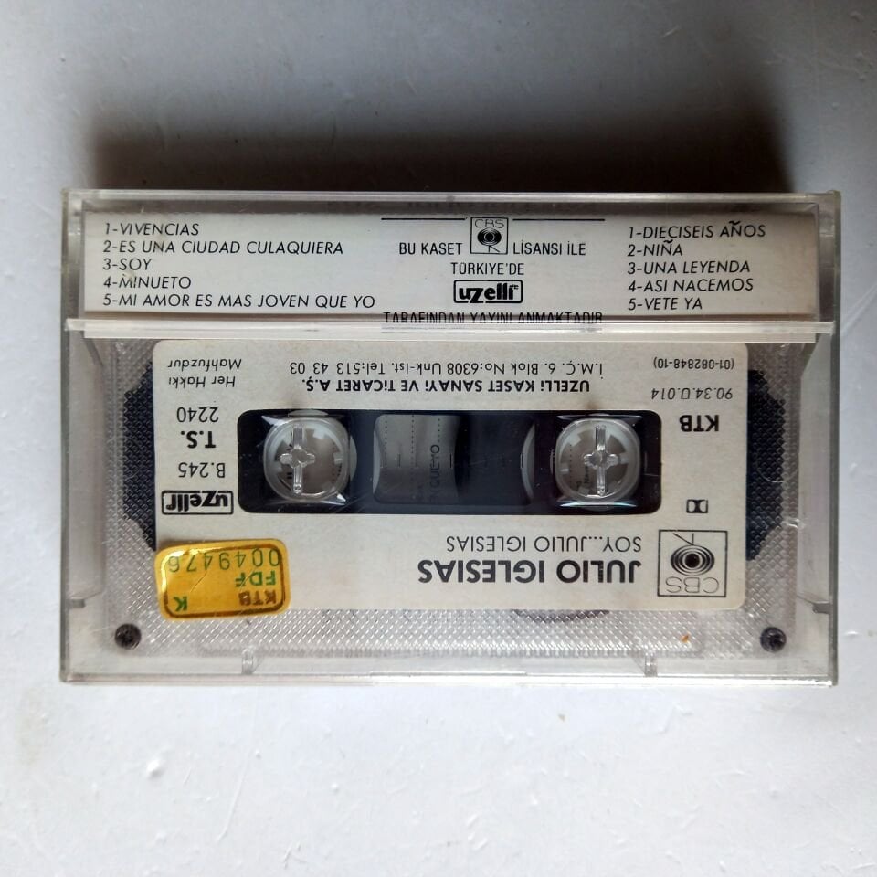 JULIO IGLESIAS - SOY (1990) - KASET SIFIR