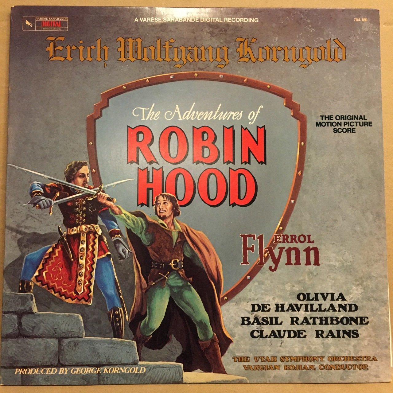 THE ADVENTURES OF ROBIN HOOD SOUNDTRACK ERIC WOLFGANG KORNGOLD (1983) 2.EL PLAK