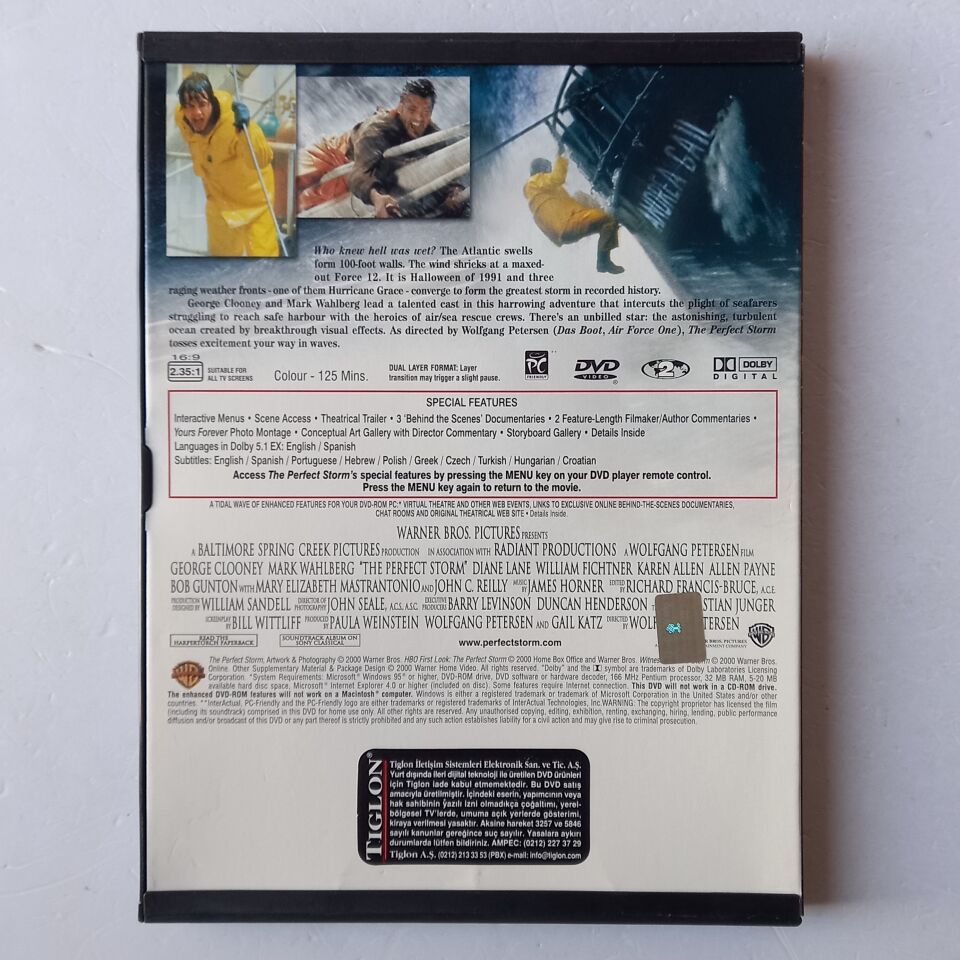 THE PERFECT STORM - WOLFGANG PETERSEN, GEORGE CLOONEY, MARK WAHLBERG - DVD SNAP CASE 2.EL
