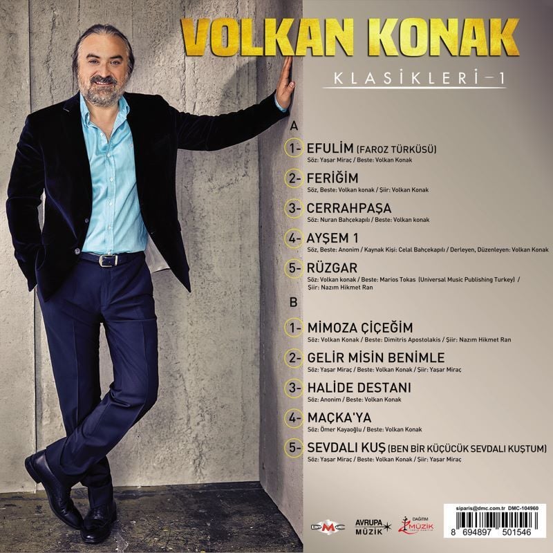 VOLKAN KONAK - KLASİKLERİ 1 - LP 2026 RENKLİ SIFIR PLAK