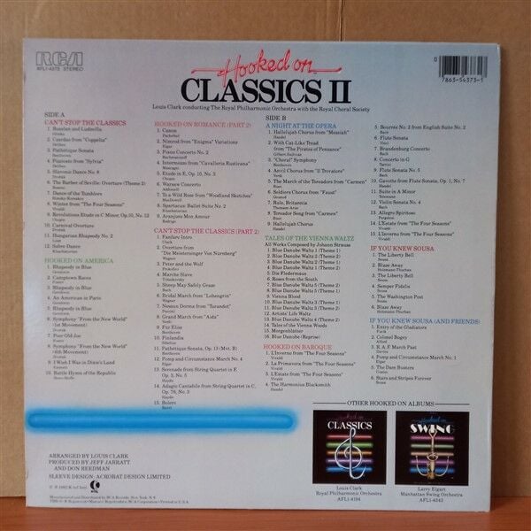 HOOKED ON CLASSICS II / LUIS CLARK COONDUCTING THE ROYAL PHILHARMONIC ORCHESTRA WITH THE ROYAL CHORALE SOCIETY (1982) - LP 2.EL PLAK