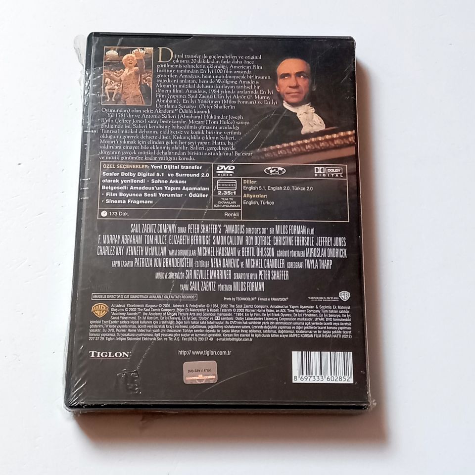 AMADEUS DIRECTOR'S CUT / AMADEUS YÖNETMENİN KURGUSU - F. MURRAY ABRAHAM, TOM HULCE YÖN.: MILOS FORMAN - DVD AMBALAJINDA SIFIR