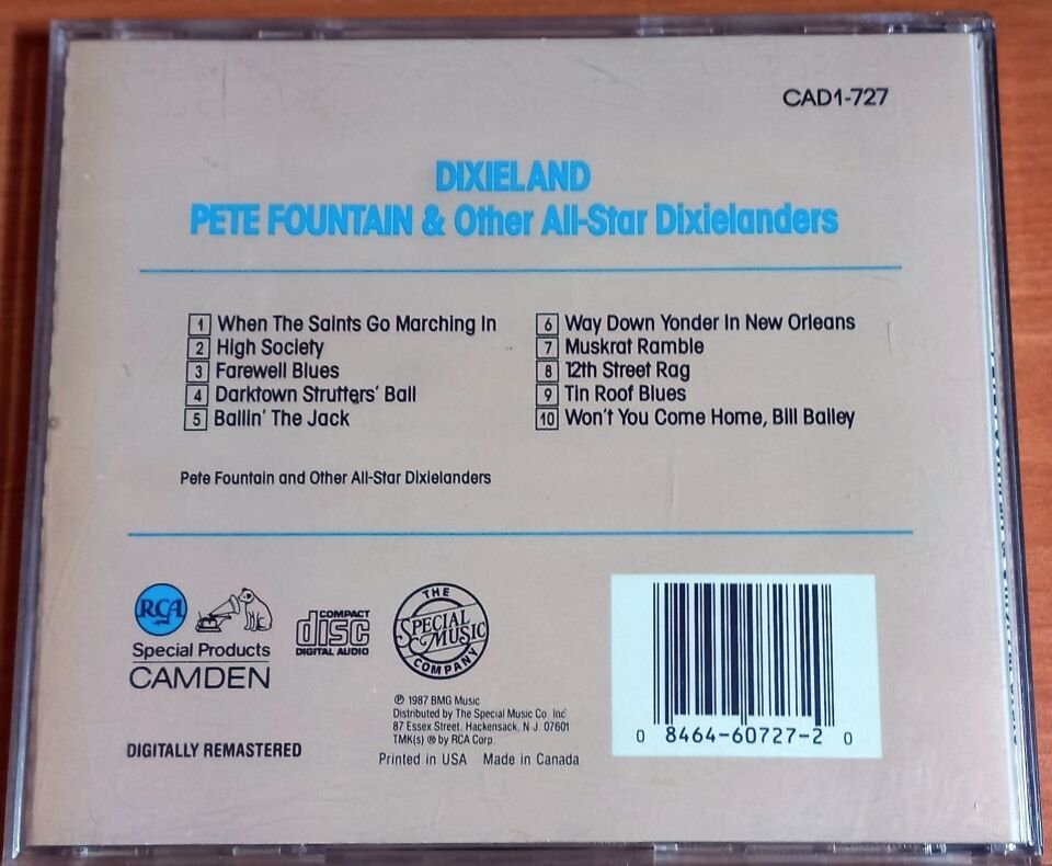 PETE FOUNTAIN – DIXIELAND (LIVE PERFORMANCE IN NEW ORLEANS) (1987) - CD 2.EL