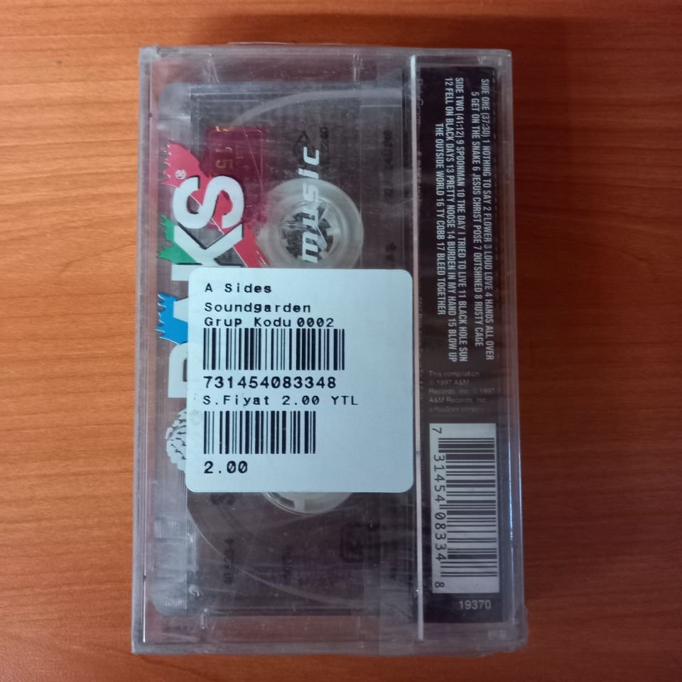 SOUNDGARDEN – A-SIDES (1997) - KASET AMBALAJINDA SIFIR