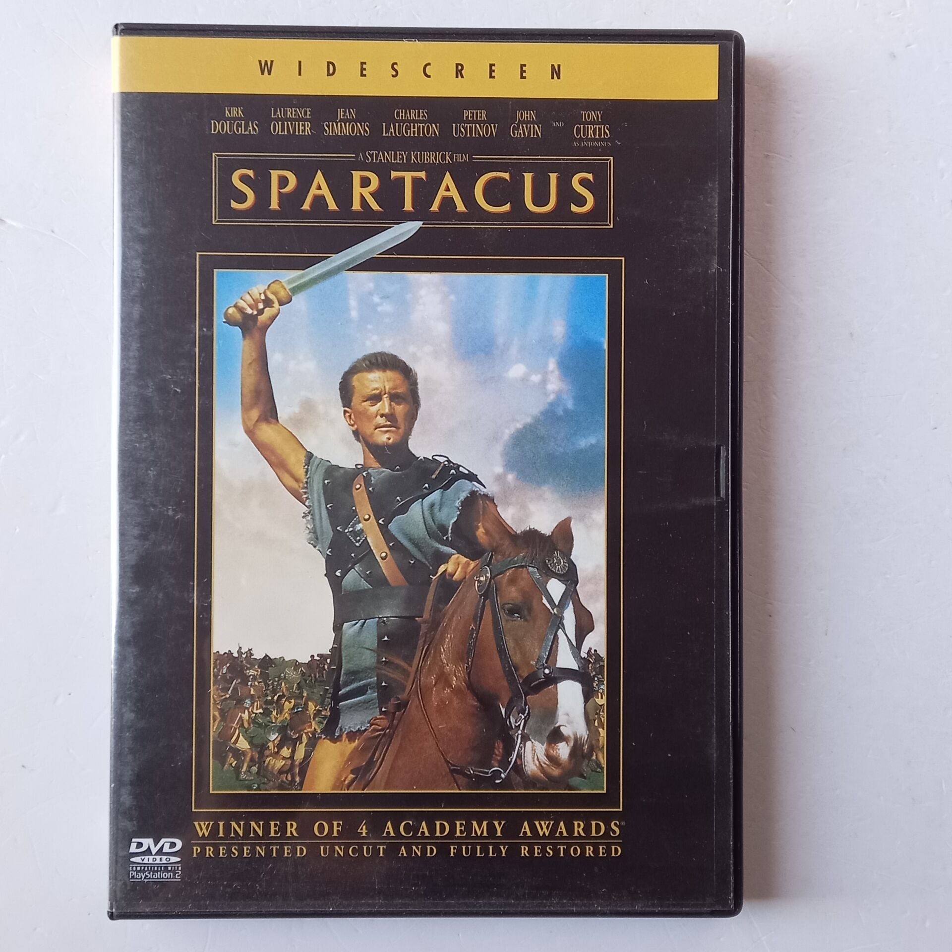 SPARTACUS - STANLEY KUBRICK, KIRK DOUGLAS, LAURENCE OLIVIER - DVD 2.EL