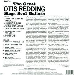 OTIS REDDING - SINGS SOUL BALLADS (1965) - LP 2017 EDT SIFIR